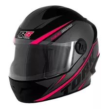 Capacete Moto Integral Fechado Pro Tork R8 Vis. Fumê Cor Preto/rosa Tamanho Do Capacete 58