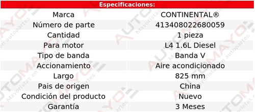 Banda Acc 825 Mm Aire Acondicionado Quantum L4 1.6l 85 Foto 4