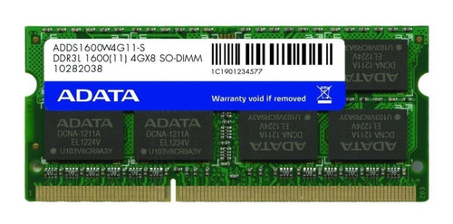 Memoria Ram Premier Color Verde  4gb 1 Adata Adds1600w4g11-s