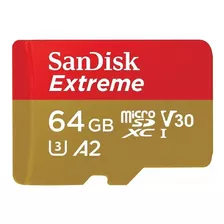 Cartão De Memória Sandisk Sdsqxa2-064g-gn6ma Extreme Com Adaptador Sd 64gb