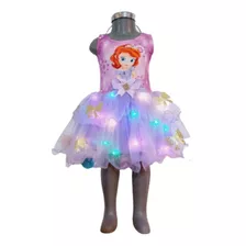 Princesa Sofia Disney Junior Vestido Con Luz Led 