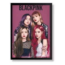 Pôster Quadro Black Pink Moldura Com A3 #3