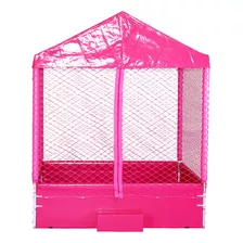 Piscina De Bolinhas Rosa Pink 1,50x1,50 Com Banquinho