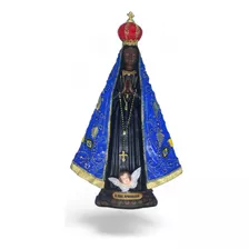 Imagem Estatueta Nossa Sra Aparecida Rendada 20cm Resina