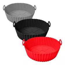 Forma De Silicone Air Fryer Antiaderente Redonda 22x5,3cm