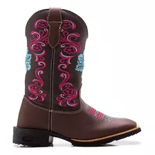 Bota Texana Feminina Bico Quadrado Botina Country Lançamento