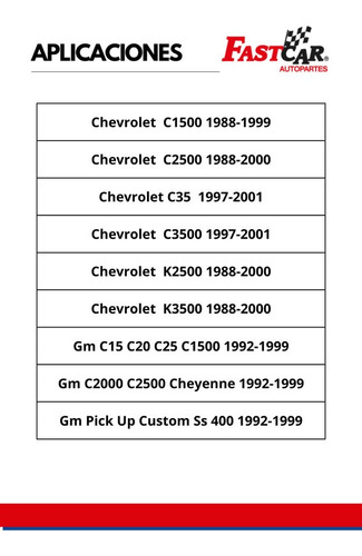 Amortiguadores Traseros Chevrolet K3500 C2500 K2500 88 2000 Foto 4