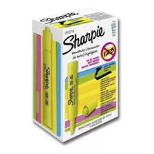 Marcador De Texto Sharpie Amarillo Punta Cincel 12 Pzs