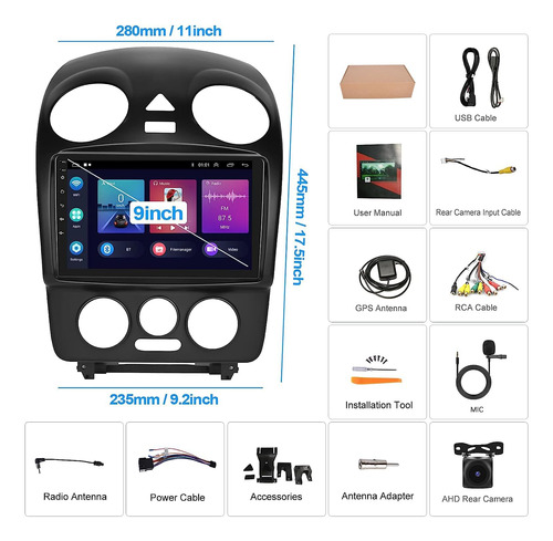 2g32g Android 11 Radio De Coche Para Vw Beetle 2004-2010 Con Foto 7