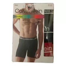 Boxer Calvin Klein Microfibra ( Pack X 3 ) Rojo / Negro