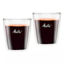 Set X 2 Vaso De Vidrio Doble Melitta 80ml