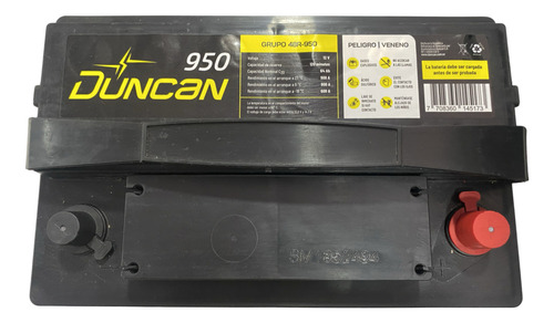 Bateria Duncan 48r-950 Citroen Xantia Sx Foto 3