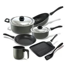 Bateria Set De Cocina Antiadherente Guadix Flon 9 Piezas