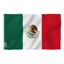 Bandera De México Anley Fly Breeze De 3 X 5 Pies, Colores Vi