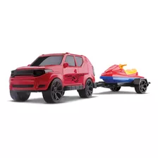 Brinquedo Carro Jeep E Jet Ski Draco Motors Orange Toys