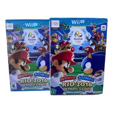 Jogo Mario E Sonic Rio 2016 Original Wii U + Luva Seminovo