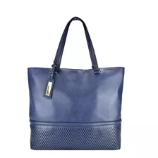 Bolsa Tote Marca Perry Ellis, Color Azul Marino