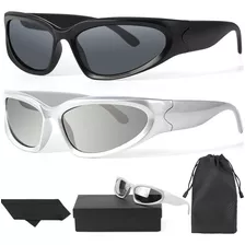 Gafas De Sol Modernas Trendy Swift Ovaladas Futuristas 2pcs