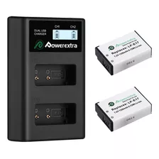 Kit De Cargador Powerextra, Con 2 Baterías Lp-e17, 1350 Mah