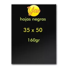 Cartulina Hoja Negra Coloreda Masa 35x50 160gr X 5u.profesio