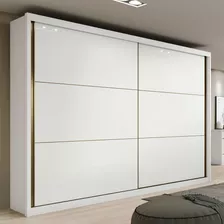 Guarda-roupa Móveis Lopas Toronto Plus Cor Branco De Mdf Com 2 Portas Corrediças