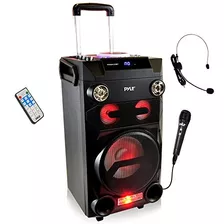 Pyle Outdoor Portable Wireless Bluetooth Karaoke Pa Loud Sp