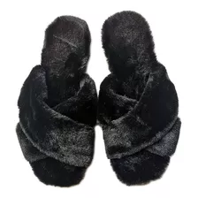 Pantufa Feminina Pelúcia Slipper Cruzada