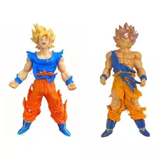 2 Bonecos Goku - Goku Super Sayajin + Goku Super Sayajin 1