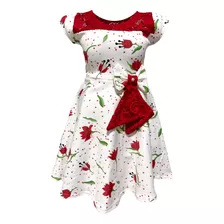 Vestido Infantil Detalhe De Renda Moda Kids Laço