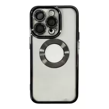 Funda Para iPhone Lujo Transparente Metálica Para iPhone 14