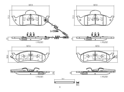 Balatas Delanteras Mercedes-benz Ml320 2002 3.2l Brembo Foto 2