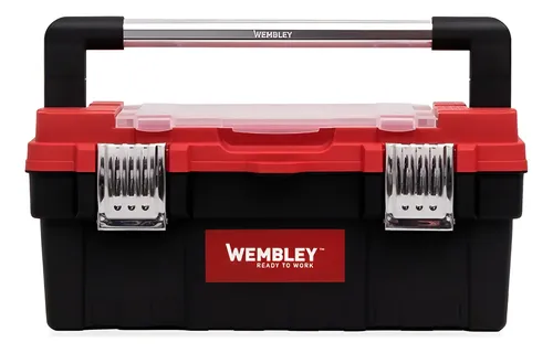 Caja Herramientas Wembley 17 Con Organizador 40x18x18 8366 Color Rojo