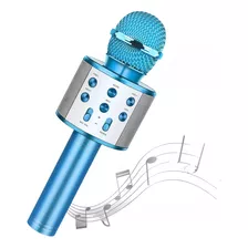 Microfone Ws-858 Karaokê C/ Caixa De Som Grava E Muda Voz