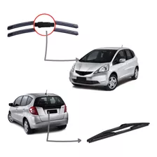 Limpador Parabrisa Diante + Trasei Honda New Fit 2009 A 2014