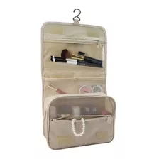 Necessaire Feminina E Masculina Viagem Organizador Mala Cor Bege Desenho Do Tecido