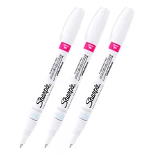 Sharpie Marcador Permanente Base D Aceite Blanco 3x2 Ex Fina