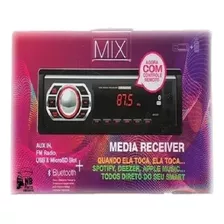 Rádio Automotivo Mix Media Receiver Bluetooth Ctrol Rem 