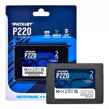 Ssd Patriot P220 Sata Iii 2tb 550mb/s P220s2tb25 Cor Preto