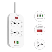 Extensión Toma Corriente Universal Ldnio 4 Socket + 4 Usb