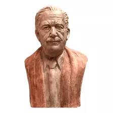 Busto Raul Alfonsin, Cemento O Fibra De Vidrio, 68cm