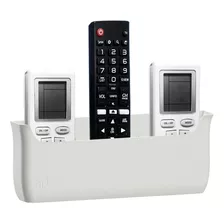 Suporte De Parede Porta 3 Controles Remoto Ar Tv Universal Cor Branco C3d
