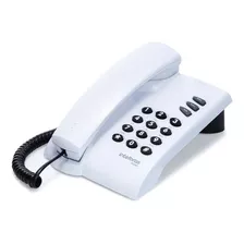 Telefone Com Fio Intelbras Pleno Cinza Resistente E Prático Cor Branco