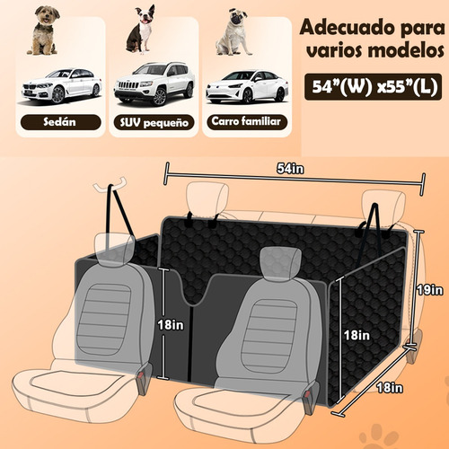 Cubre Asiento Para Perro Mascotas De Auto Funda Impermeable Foto 8
