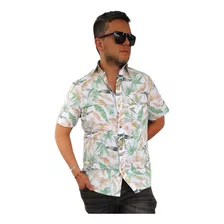 Camisas Playeras Hawaiana Hombre Algodón 100%