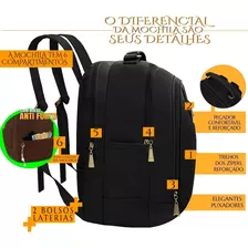 Mochila Bolsa Social Feminina Charmosa Reforçada Notebook