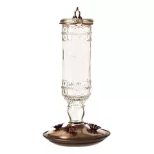 Perky-pet 8107-2 Antique Bottle 10-ounce Glass Hummingbird F