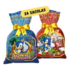 Sacola Surpresa Para Lembrancinha Do Sonic 24 Unidades