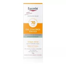 Protetor Solar Eucerin Oil Control Tinted Claro Fps 70 50g