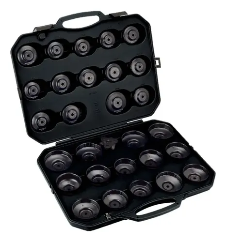 Set Llave Saca Filtros 3 Patas Bahco 30 Piezas Maletin Be630 Color Negro