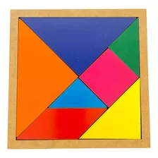 Brinquedo Educativo Em Madeira Jogo Tangram Mdf 15cm